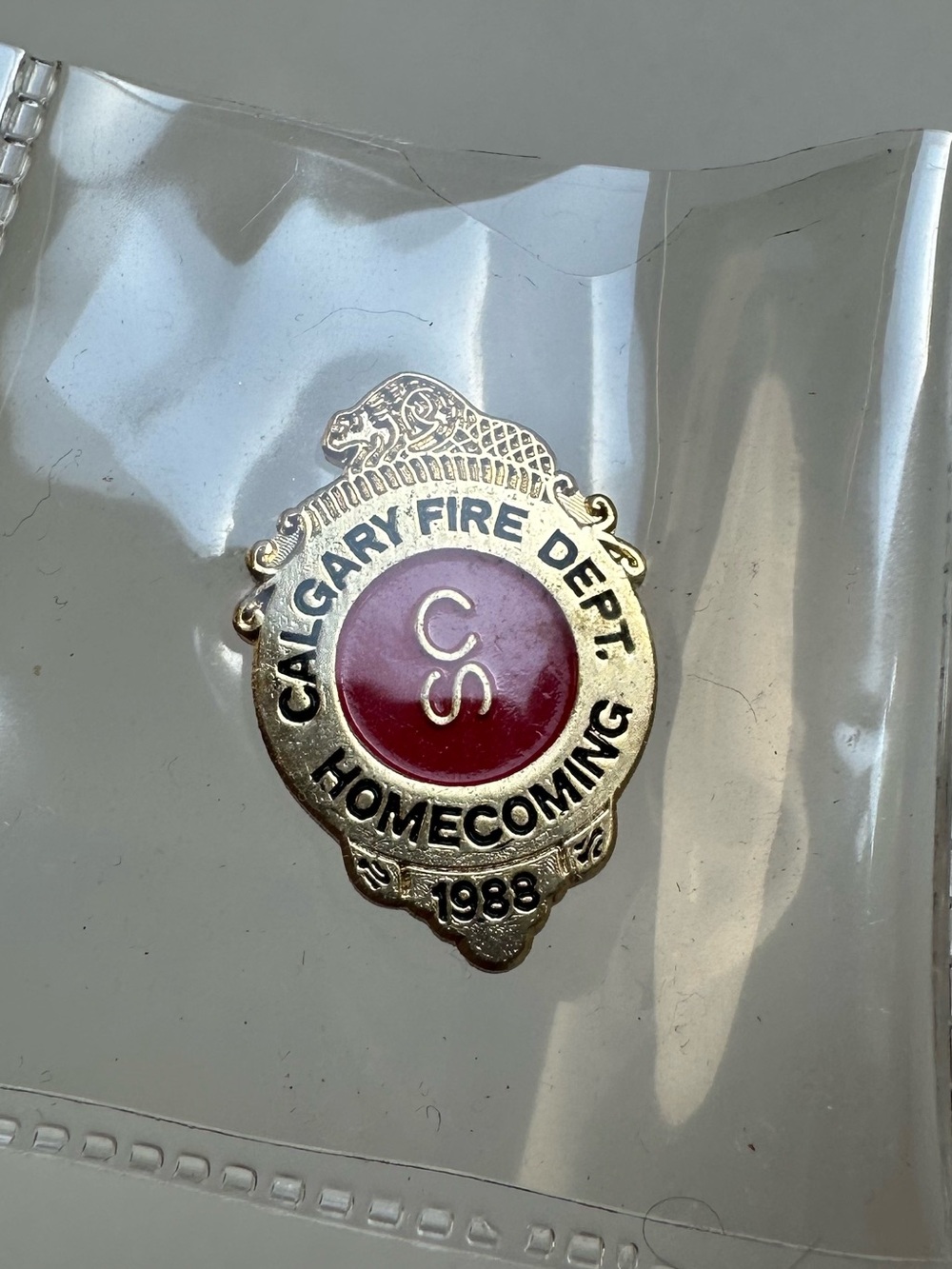 Vintage Calgary Fire Department Homecoming 1988 4 Souvenir Collectible Pins - Picture 2 of 8